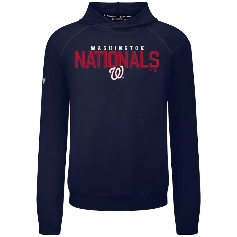 Washington Nationals Levelwear Mandate Carve Tri-Blend Hoodie Navy