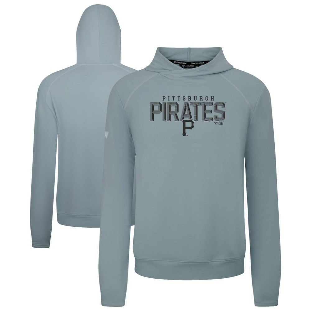 Pittsburgh Pirates Levelwear Mandate Carve Tri-Blend Hoodie Gray
