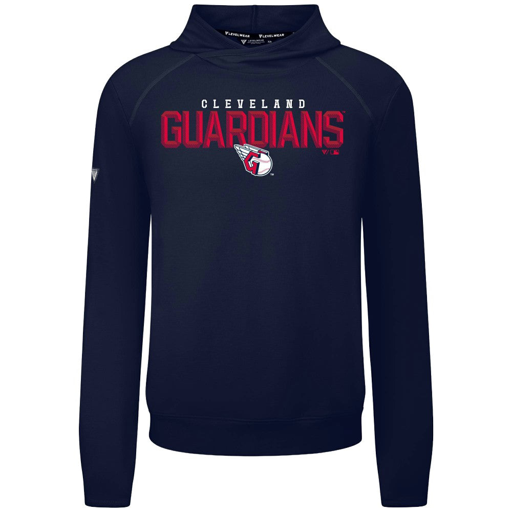 Cleveland Guardians Levelwear Mandate Carve Tri-Blend Hoodie Navy