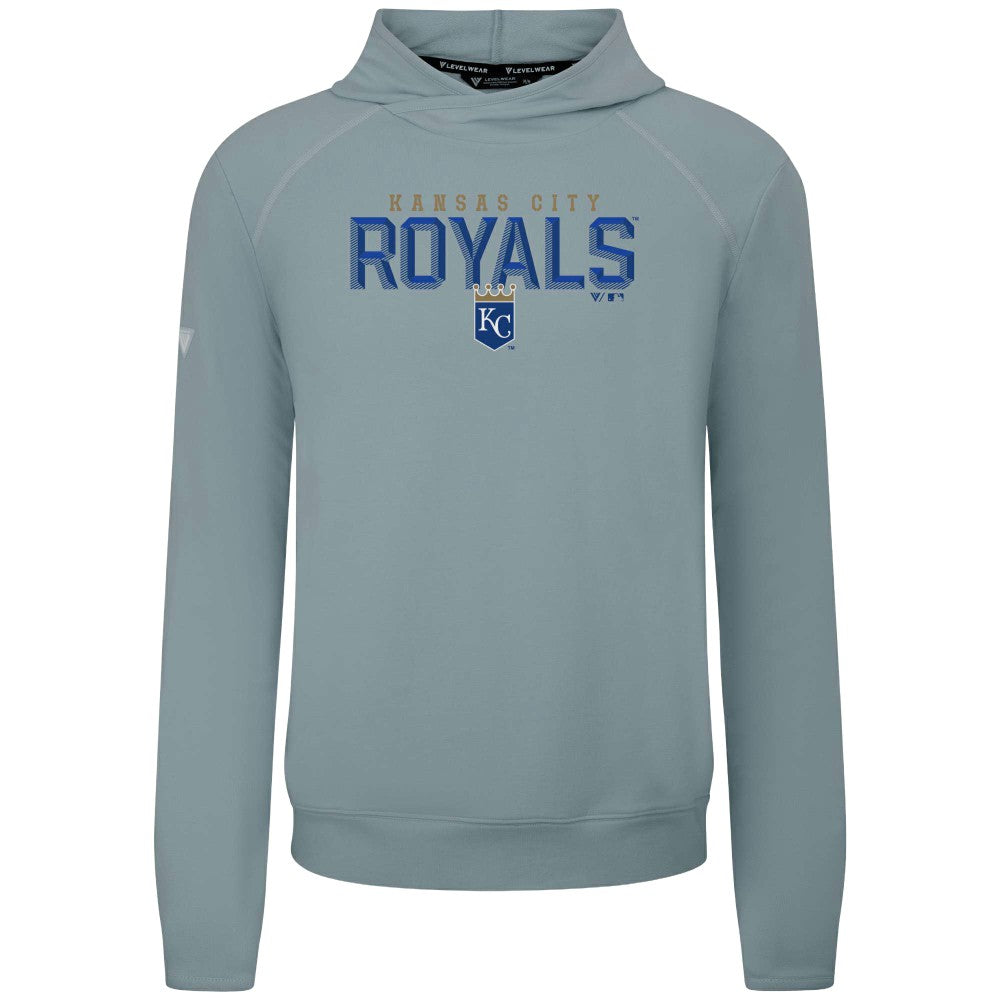 Kansas City Royals Levelwear Mandate Carve Tri-Blend Hoodie Gray