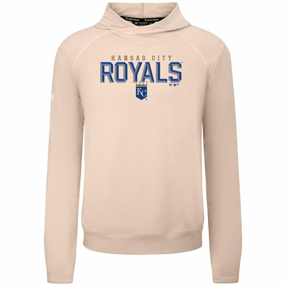 Kansas City Royals Levelwear Mandate Carve Tri-Blend Hoodie Khaki