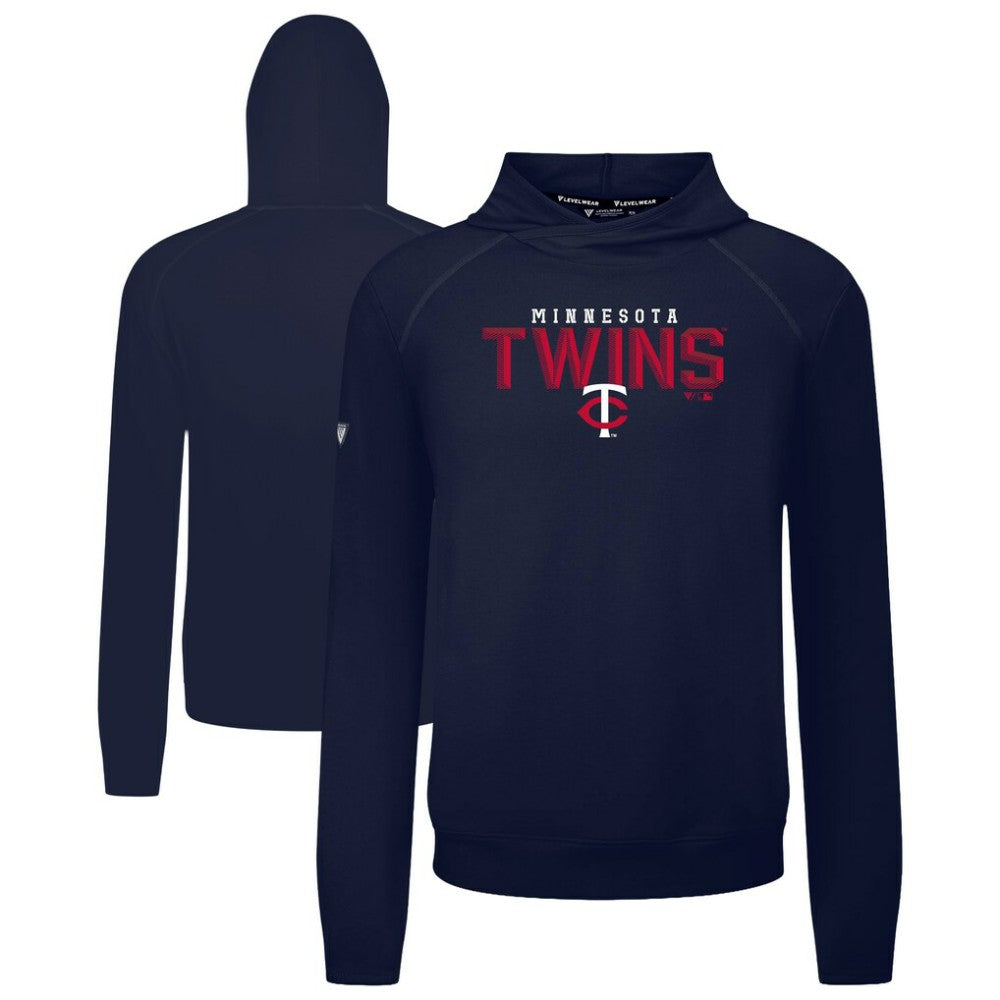 Minnesota Twins Levelwear Mandate Carve Tri-Blend Hoodie Navy