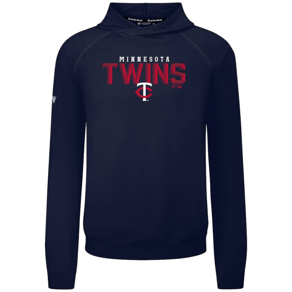 Minnesota Twins Levelwear Mandate Carve Tri-Blend Hoodie Navy