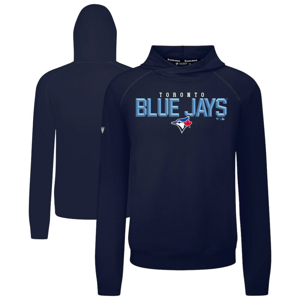 Toronto Blue Jays Levelwear Mandate Carve Tri-Blend Hoodie Navy