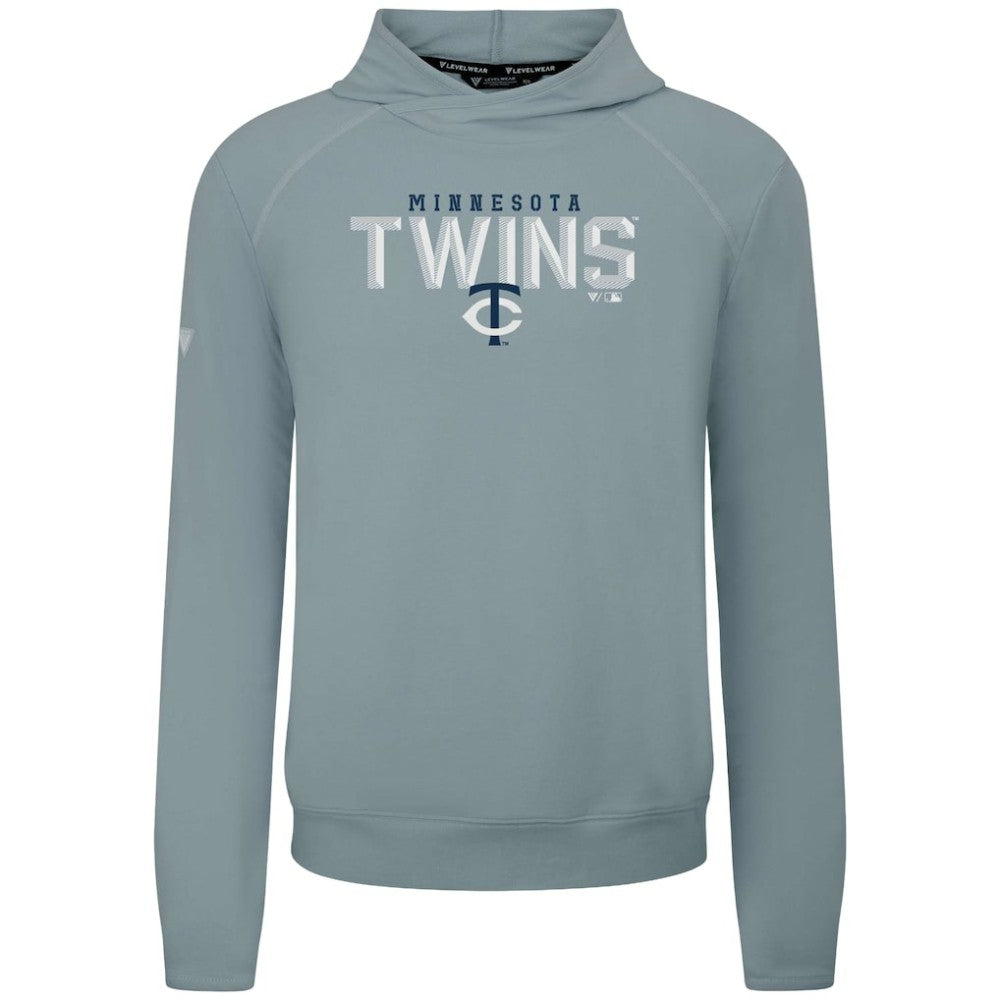 Minnesota Twins Levelwear Mandate Carve Tri-Blend Hoodie Gray