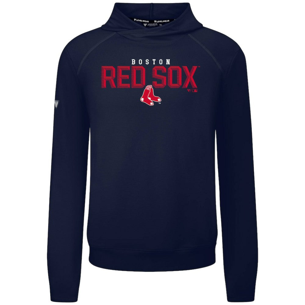 Boston Red Sox Levelwear Mandate Carve Tri-Blend Hoodie Navy