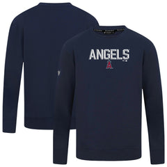 Los Angeles Angels Levelwear Mandate Carve Tri-Blend Sweatshirt Navy