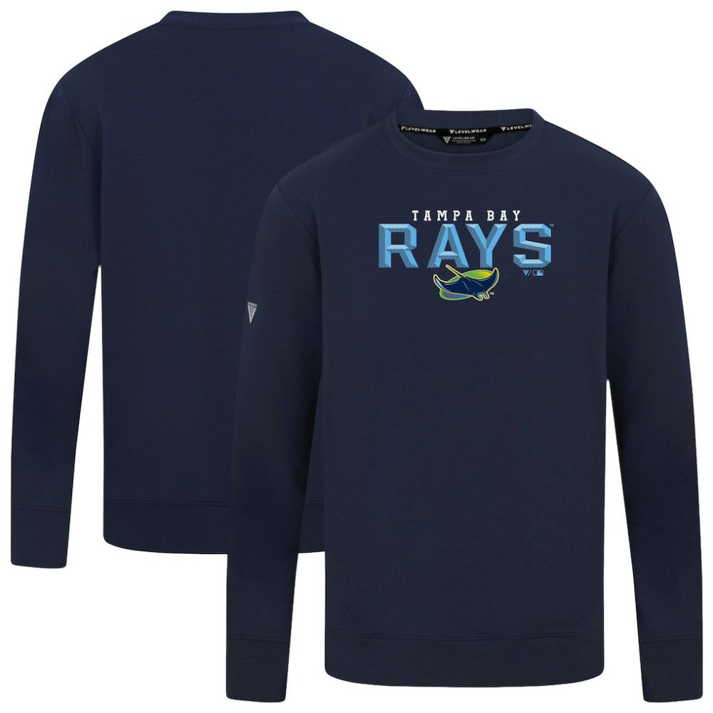 Tampa Bay Rays Levelwear Mandate Carve Tri-Blend Sweatshirt Navy