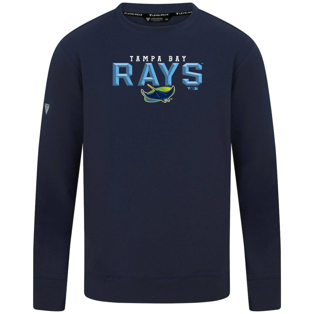 Tampa Bay Rays Levelwear Mandate Carve Tri-Blend Sweatshirt Navy