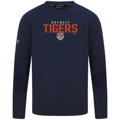Detroit Tigers Levelwear Mandate Carve Tri-Blend Sweatshirt Navy