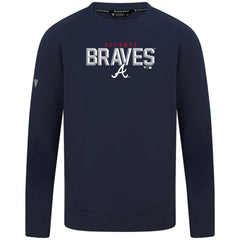 Atlanta Braves Levelwear Mandate Carve Tri-Blend Sweatshirt Navy