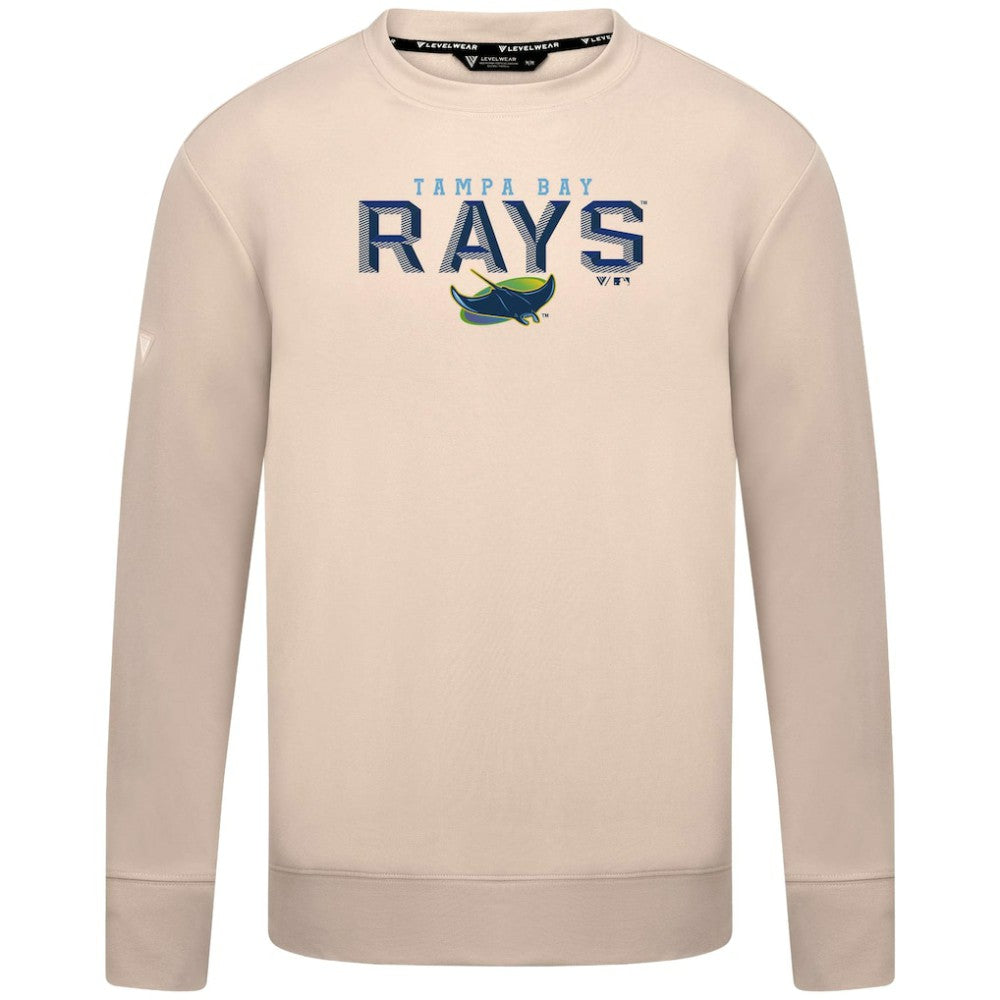 Tampa Bay Rays Levelwear Mandate Carve Tri-Blend Sweatshirt Khaki