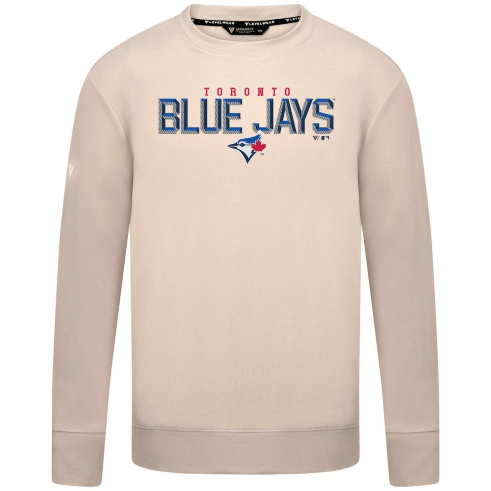 Toronto Blue Jays Levelwear Mandate Carve Tri-Blend Sweatshirt Khaki