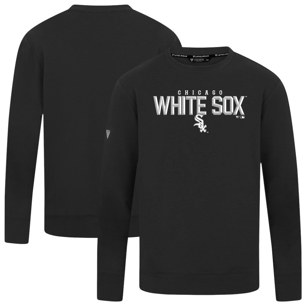 Chicago White Sox Levelwear Mandate Carve Tri-Blend Sweatshirt Black