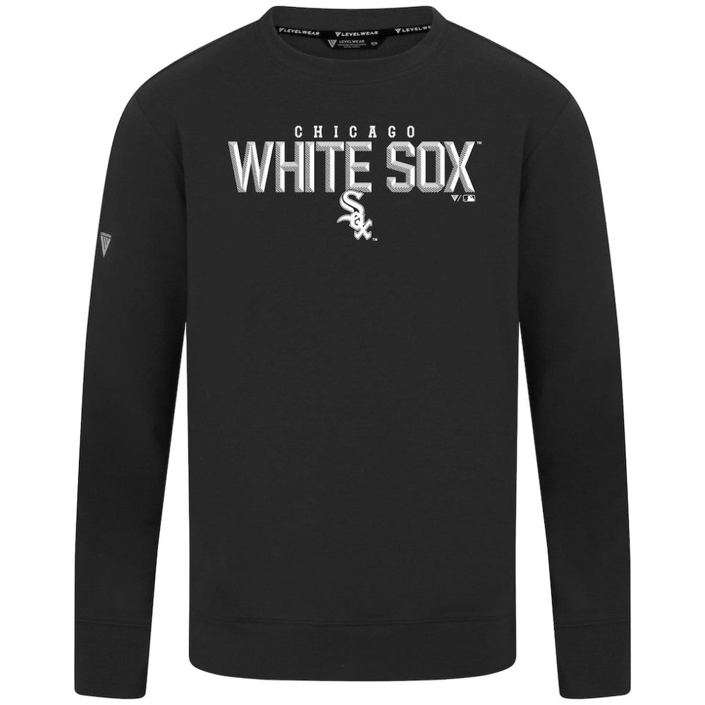 Chicago White Sox Levelwear Mandate Carve Tri-Blend Sweatshirt Black