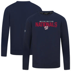 Washington Nationals Levelwear Mandate Carve Tri-Blend Sweatshirt Navy