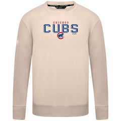 Chicago Cubs Levelwear Mandate Carve Tri-Blend Sweatshirt Khaki