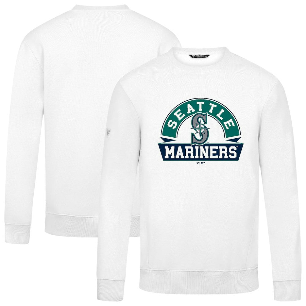 Seattle Mariners Levelwear Zane Banner Arch Sweatshirt White