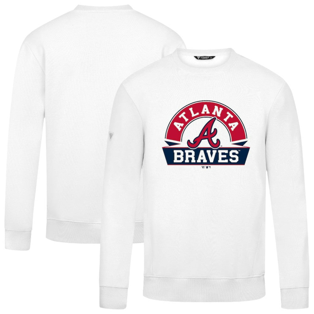 Atlanta Braves Levelwear Zane Banner Arch Sweatshirt White