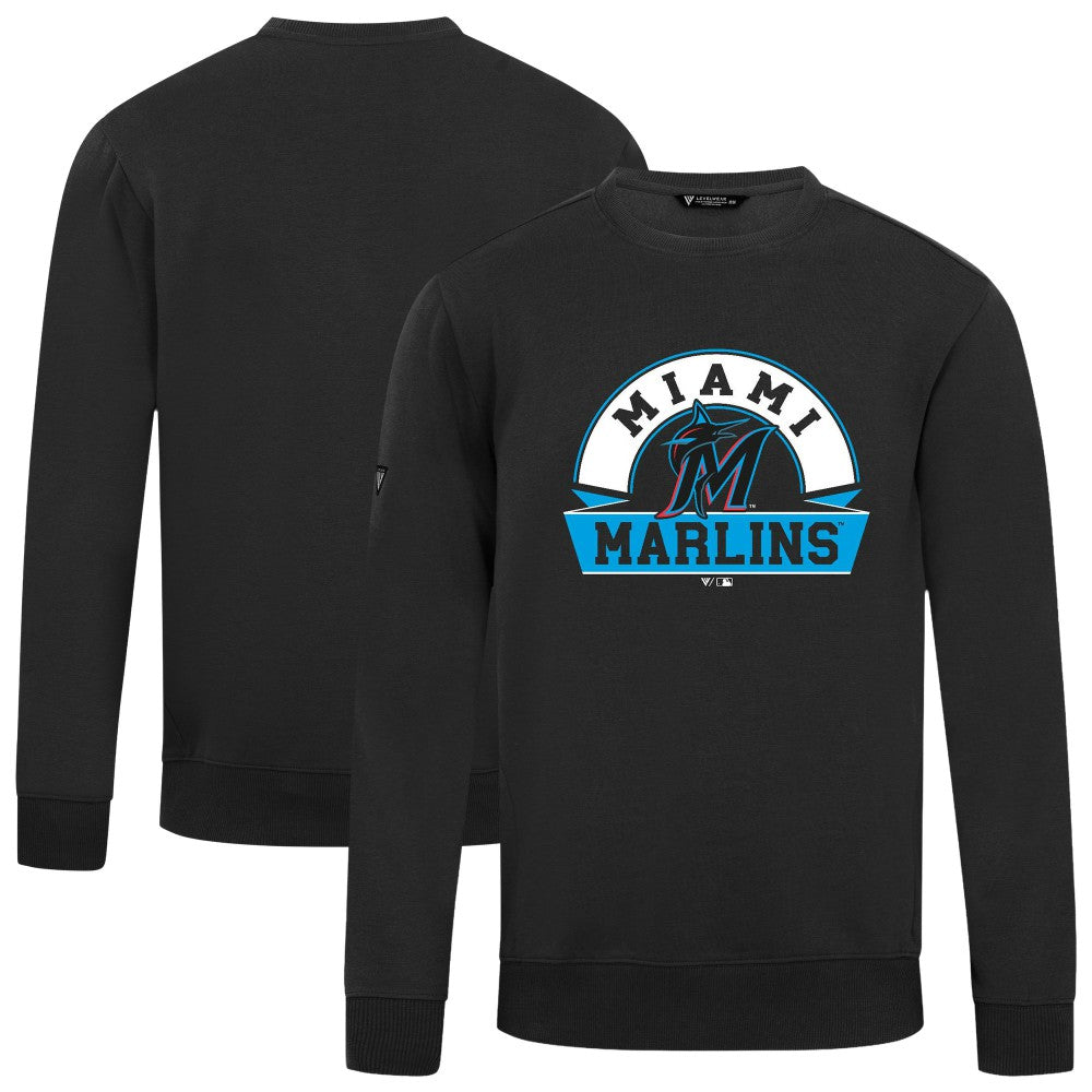 Miami Marlins Levelwear Zane Banner Arch Sweatshirt Black