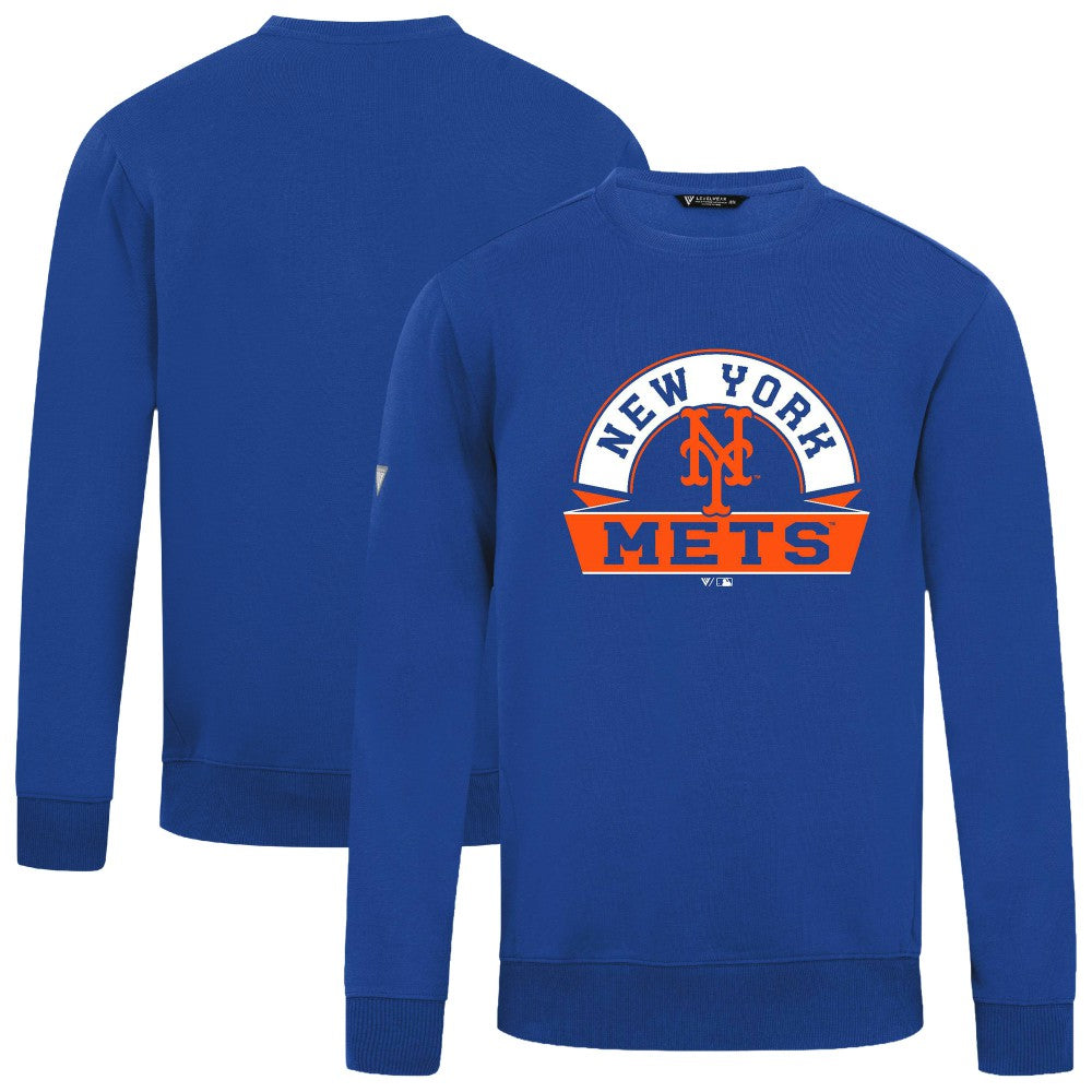 New York Mets Levelwear Zane Banner Arch Sweatshirt Royal
