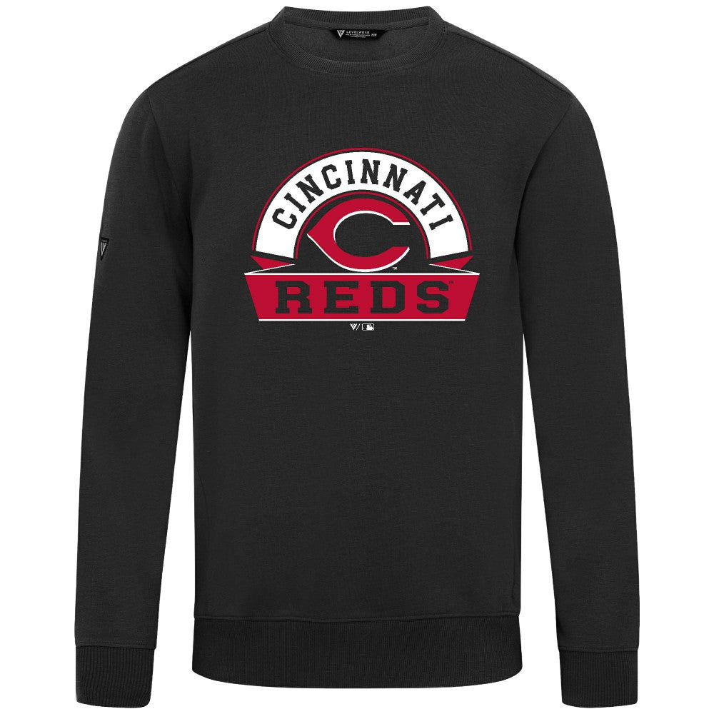 Cincinnati Reds Levelwear Zane Banner Arch Sweatshirt Black