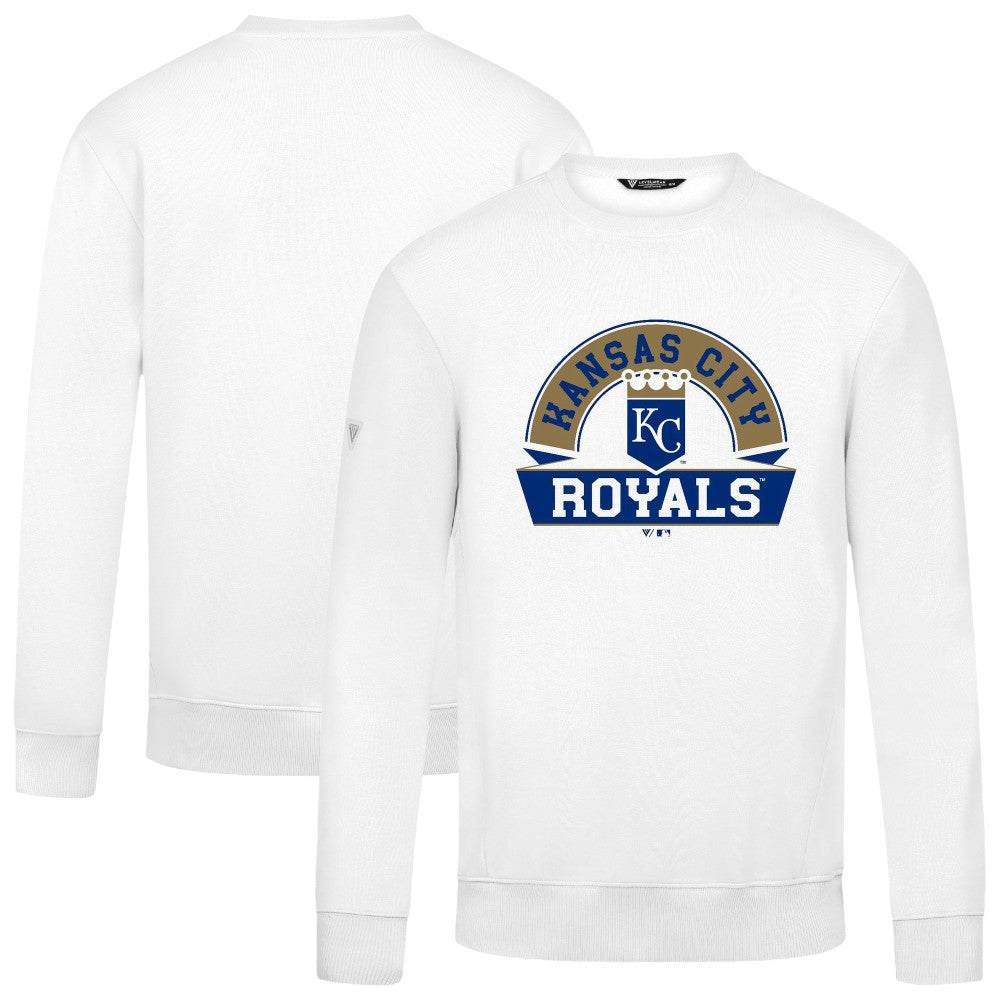 Kansas City Royals Levelwear Zane Banner Arch Sweatshirt White