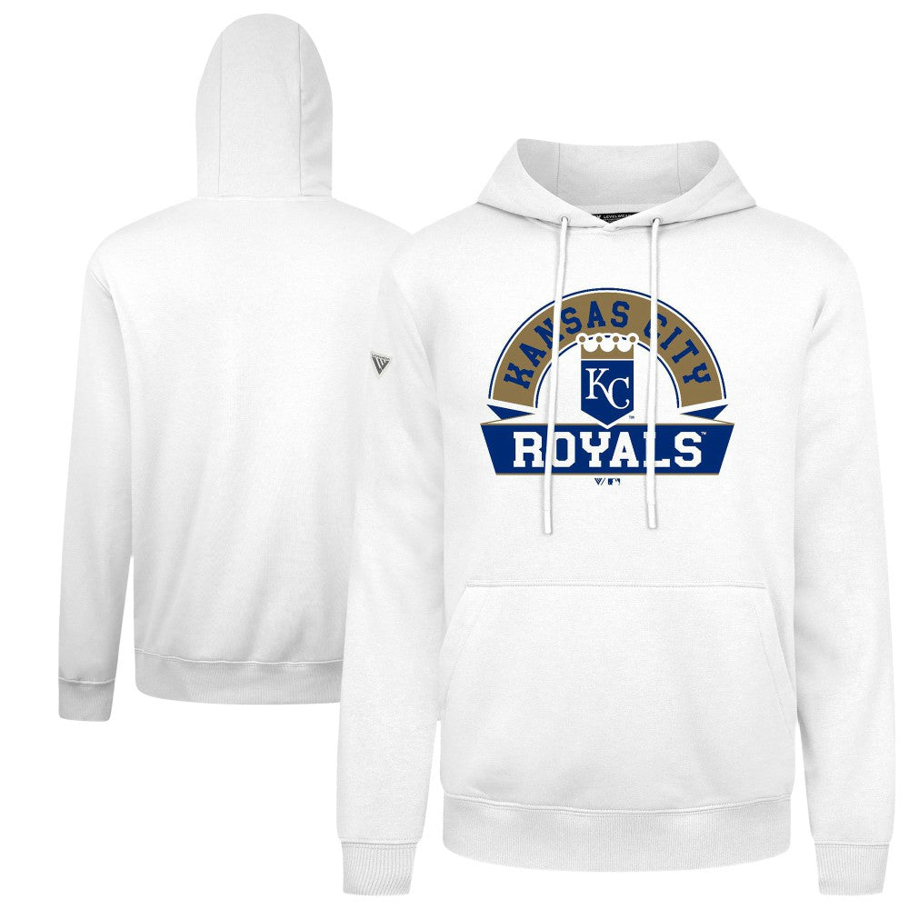 Kansas City Royals Levelwear Podium Banner Arch Hoodie White