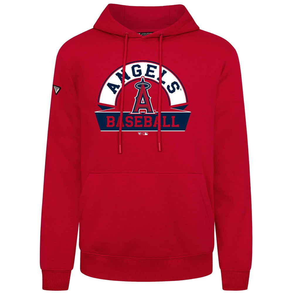 Los Angeles Angels Levelwear Podium Banner Arch Hoodie Red