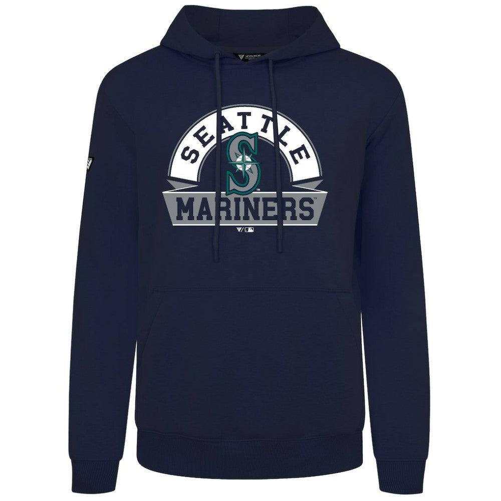 Seattle Mariners Levelwear Podium Banner Arch Hoodie Navy