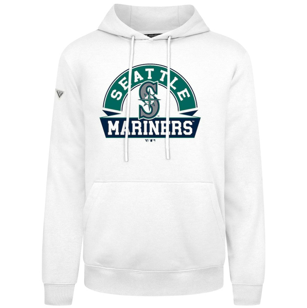 Seattle Mariners Levelwear Podium Banner Arch Hoodie White