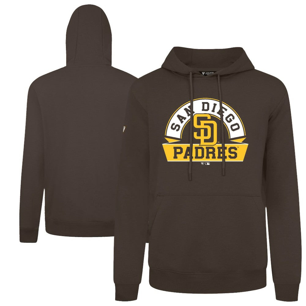 San Diego Padres Levelwear Podium Banner Arch Hoodie Brown
