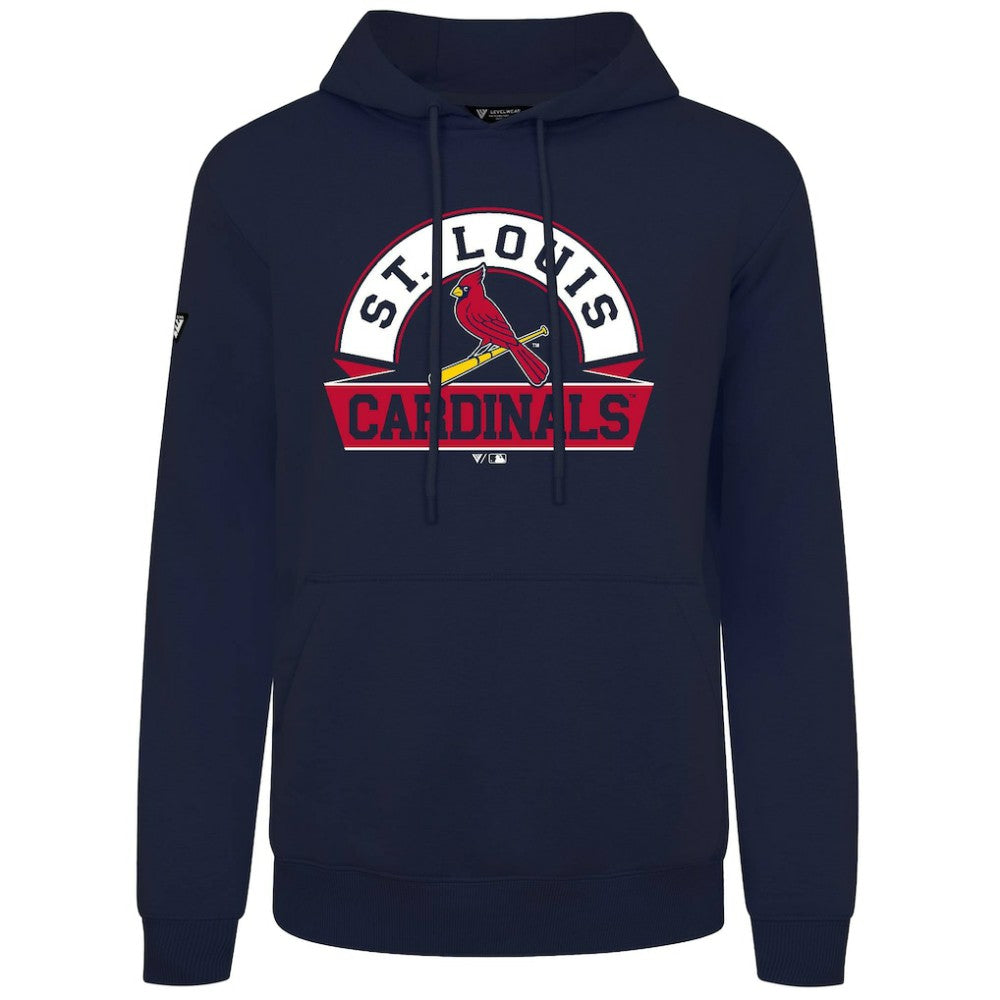 St. Louis Cardinals Levelwear Podium Banner Arch Hoodie Navy