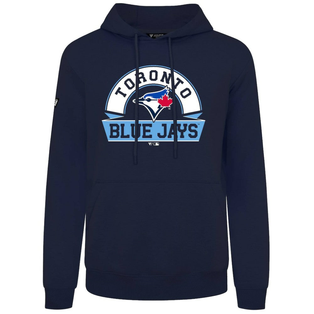 Toronto Blue Jays Levelwear Podium Banner Arch Hoodie Navy