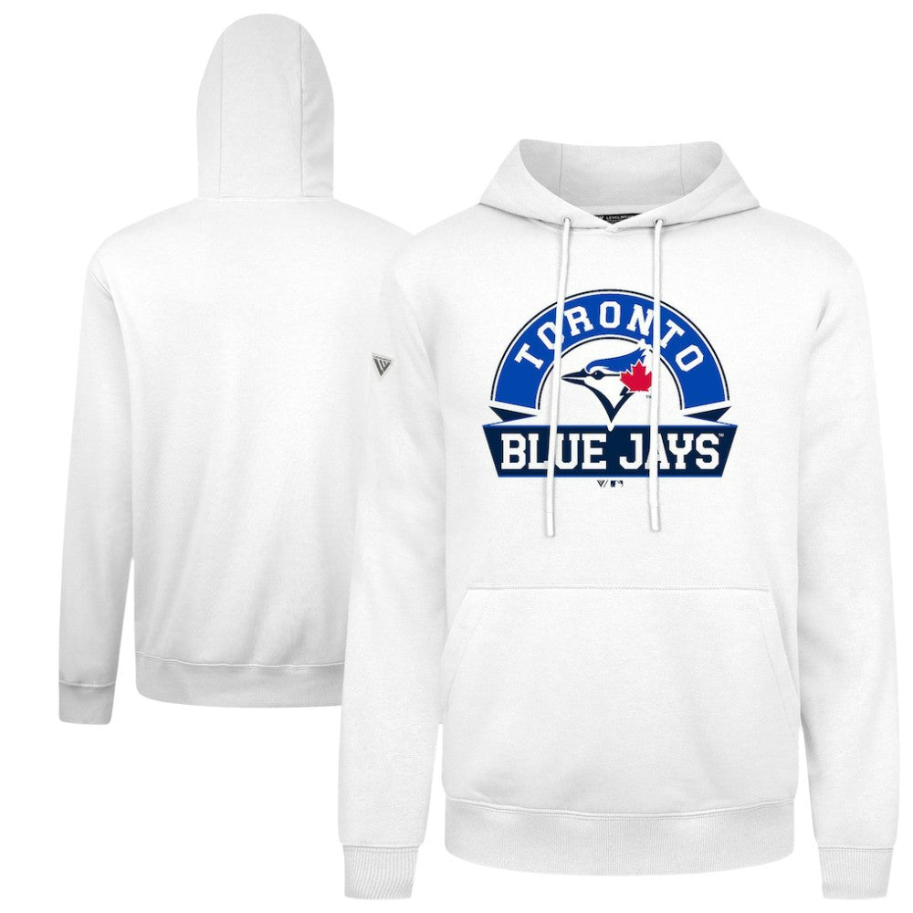 Toronto Blue Jays Levelwear Podium Banner Arch Hoodie White