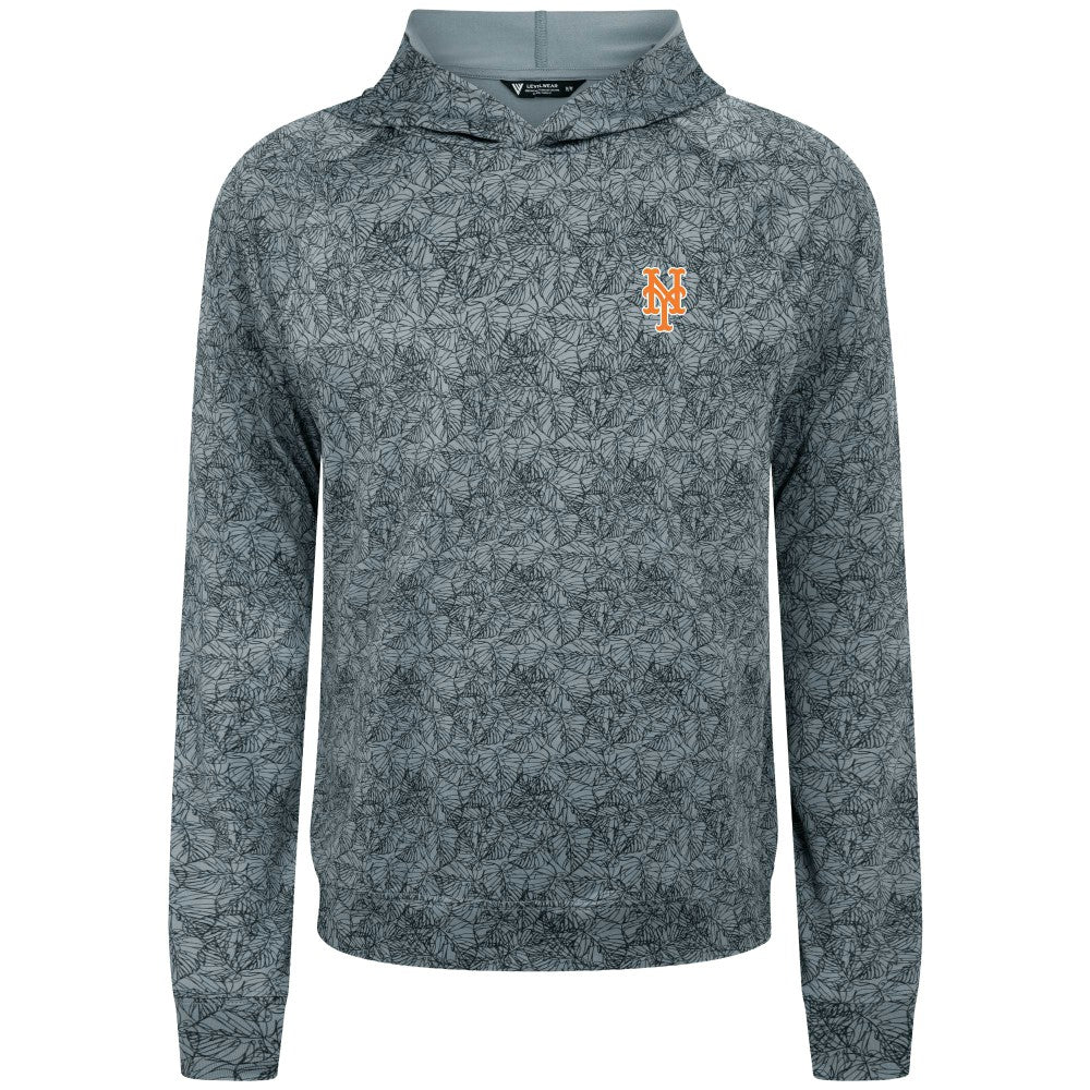 New York Mets Levelwear Albatross Raglan Hoodie Gray