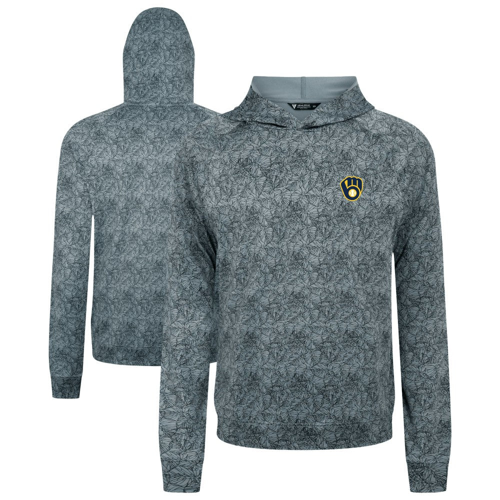 Milwaukee Brewers Levelwear Albatross Raglan Hoodie Gray