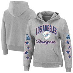 Los Angeles Dodgers Women's Plus Size Starry Eye Hoodie Heather Gray
