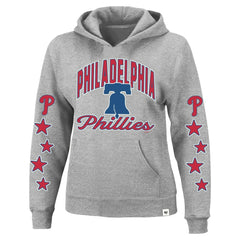 Philadelphia Phillies Women's Plus Size Starry Eye Hoodie Heather Gray