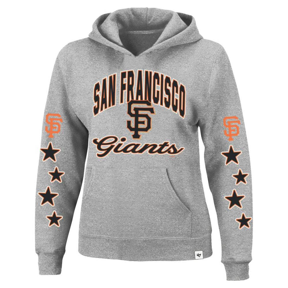 San Francisco Giants Women's Plus Size Starry Eye Hoodie Heather Gray