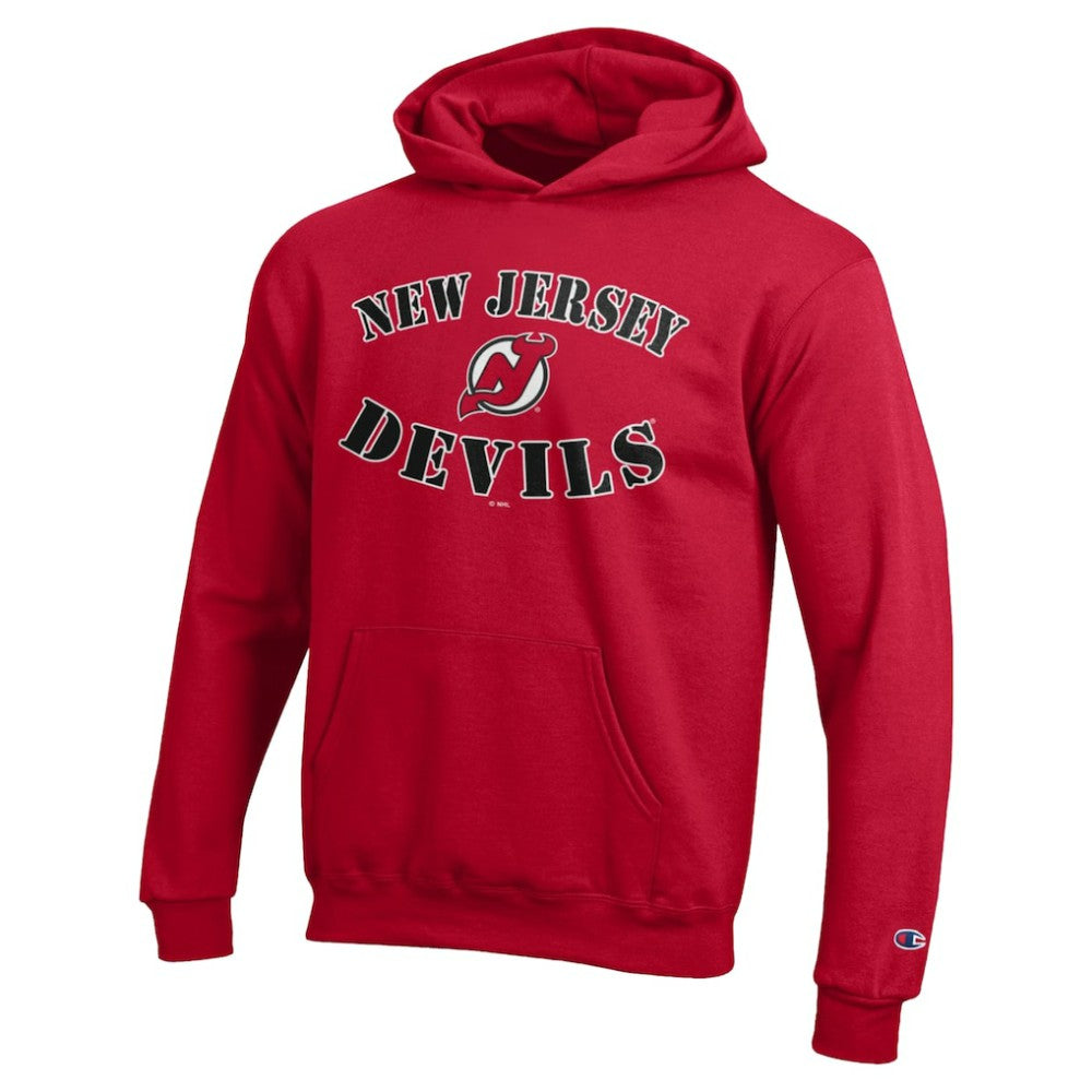 New Jersey Devils Champion Youth Fleece Powerblend Hoodie - Red Jerseys