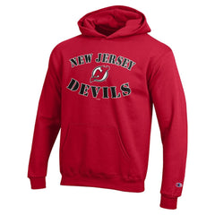 New Jersey Devils Champion Youth Fleece Powerblend Hoodie - Red Jerseys