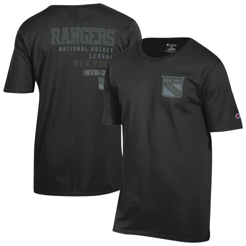 New York Rangers Champion Tonal T-Shirt - Black T-shirts