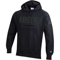 New York Rangers Champion Tonal Reverse Weave Fleece Hoodie - Black Hoodies