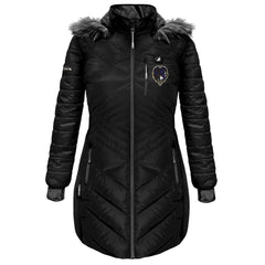 Baltimore Ravens ActionHeat Women's 5V Battery Heated Long Puffer Full-Zip Hoodie Jacket - Black online