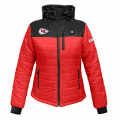 Kansas City Chiefs ActionHeat Women's 5V Battery Heated Insulated Puffer Full-Zip Jacket - Red/Black online