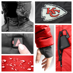 Kansas City Chiefs ActionHeat Women's 5V Battery Heated Insulated Puffer Full-Zip Jacket - Red/Black online