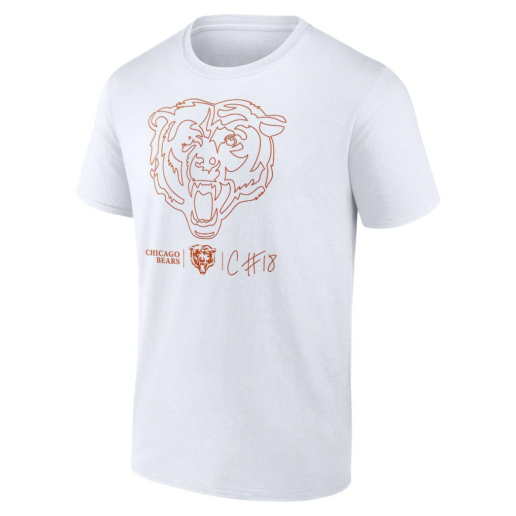 Caleb Williams Chicago Bears Outline Player T-Shirt - White outlet