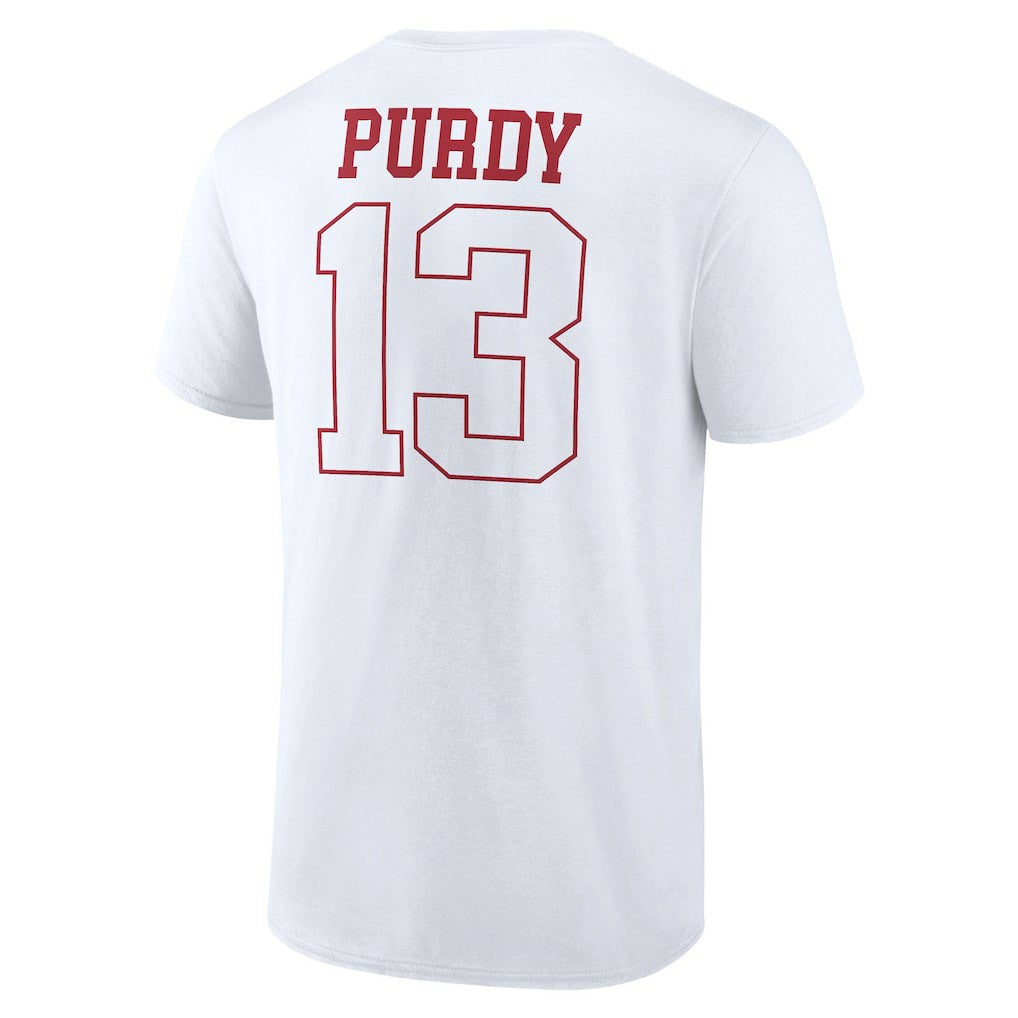 Brock Purdy San Francisco 49ers Outline Player T-Shirt - White online