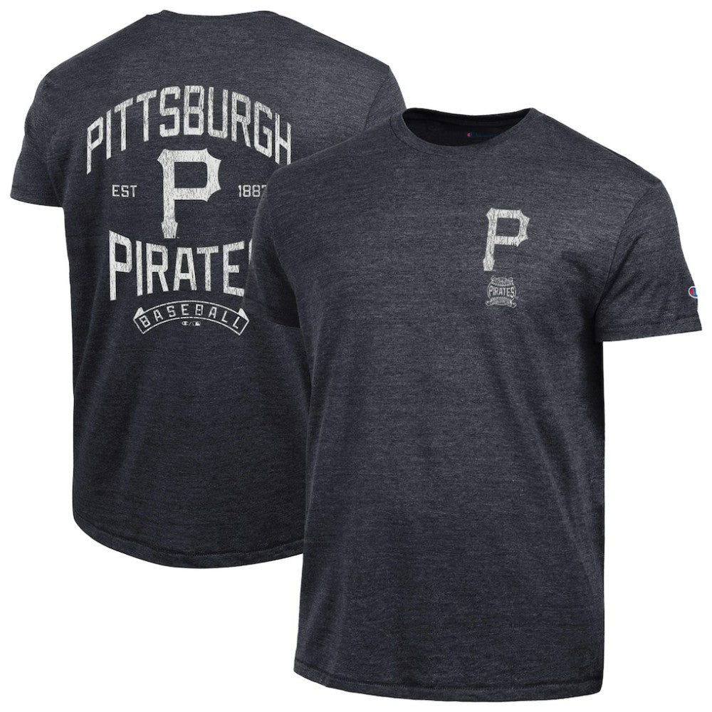 Pittsburgh Pirates Champion Vintage 3-Hit Tri-Blend T-Shirt Black